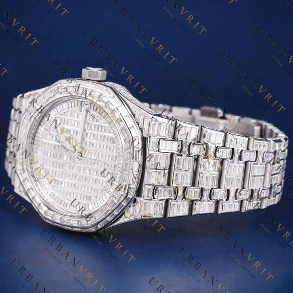 Luxury Baguette VVS1 D Color Moissanite Watch