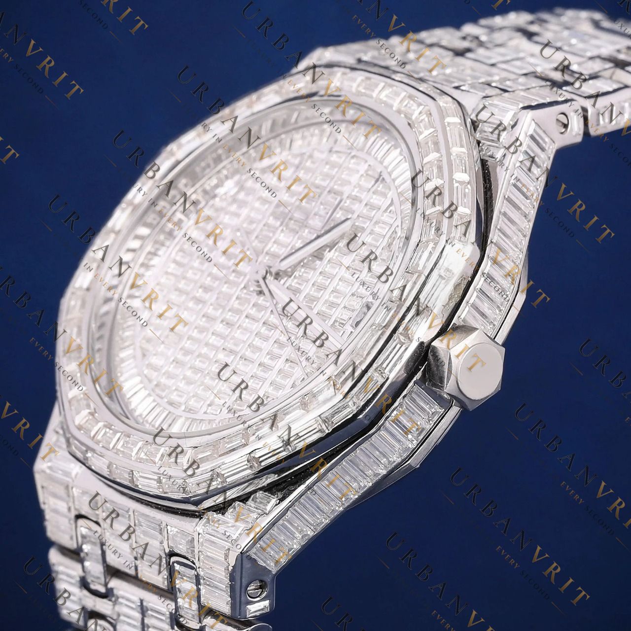 Luxury Baguette VVS1 D Color Moissanite Watch