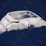 Blue Roman Dial  VVS1 D Color Moissanite Watch