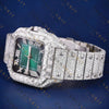 Luxury Green Dial VVS1 D Moissanite Watch