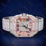 Rainbow Roman Numeral VVS1 D Color Moissanite Watch
