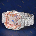 Rainbow Roman Numeral VVS1 D Color Moissanite Watch