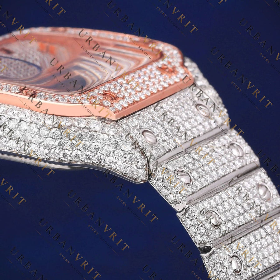 Rainbow Roman Numeral VVS1 D Color Moissanite Watch