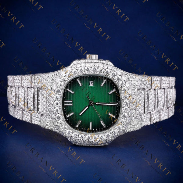 Green Dial VVS1 D Color Moissanite Watch