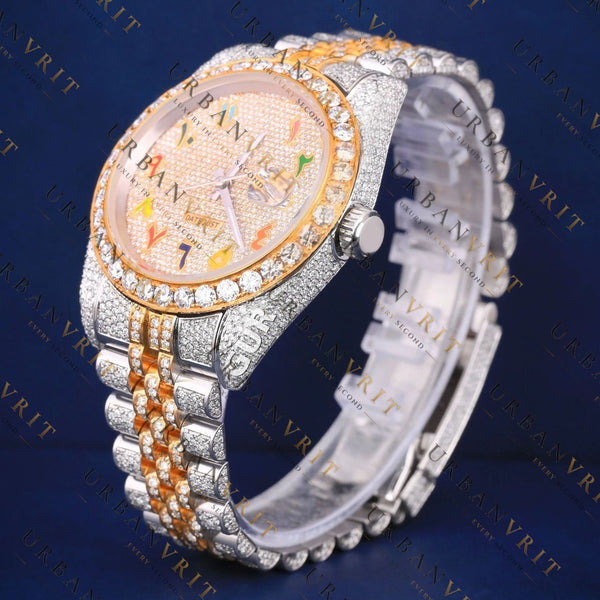 Rainbow Dial VVS1 D Color Moissanite Watch