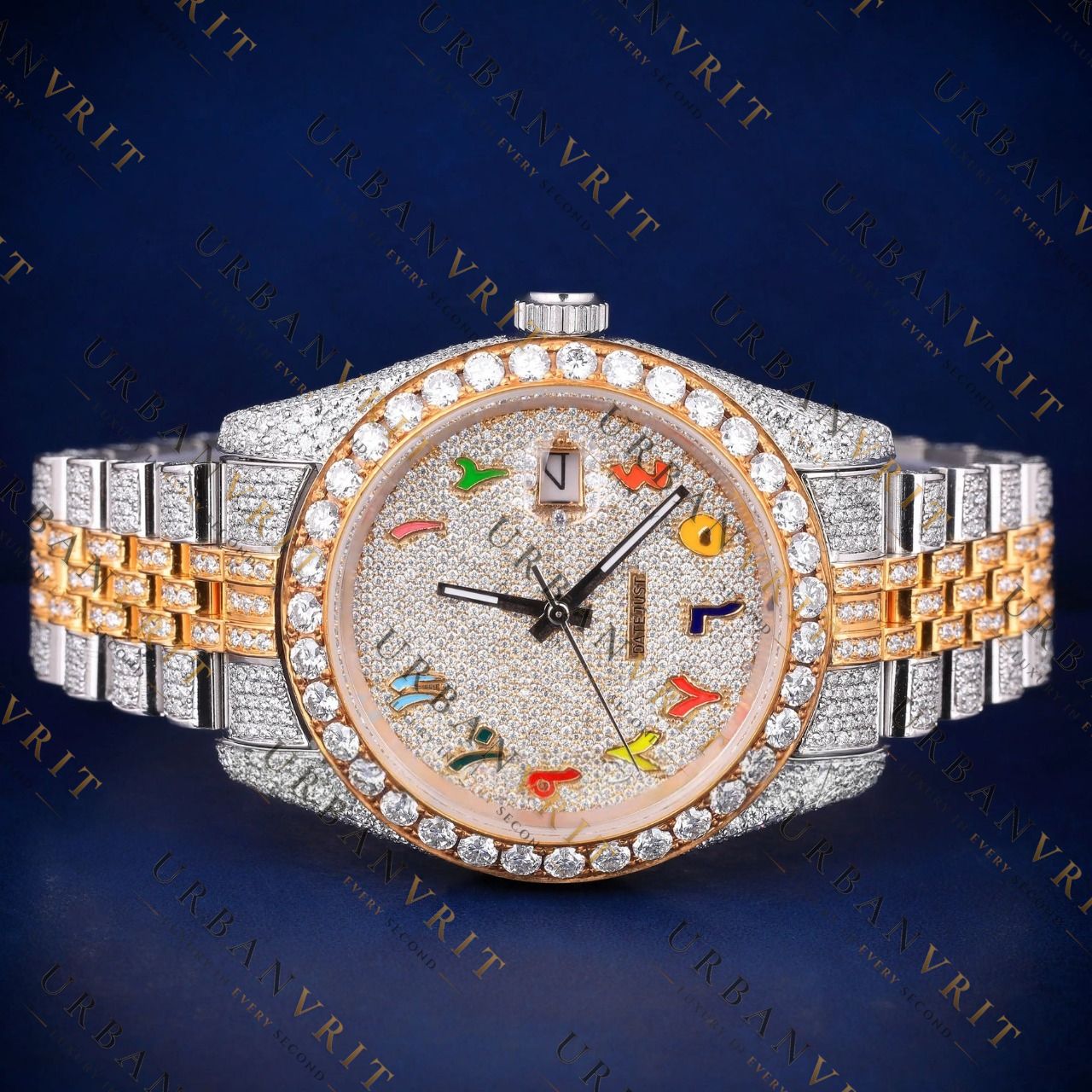 Rainbow Dial VVS1 D Color Moissanite Watch