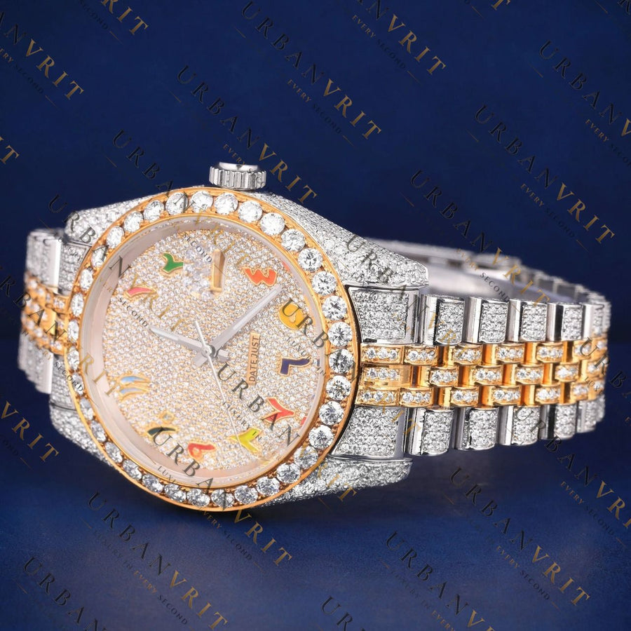 Rainbow Dial VVS1 D Color Moissanite Watch