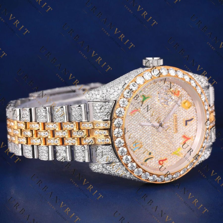 Rainbow Dial VVS1 D Color Moissanite Watch