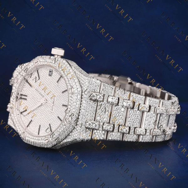 Luxury Fully Iced Out VVS1 D Color Moissanite Watch