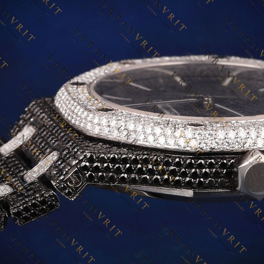 Black Royal Oak VVS1 D Color Moissanite Watch