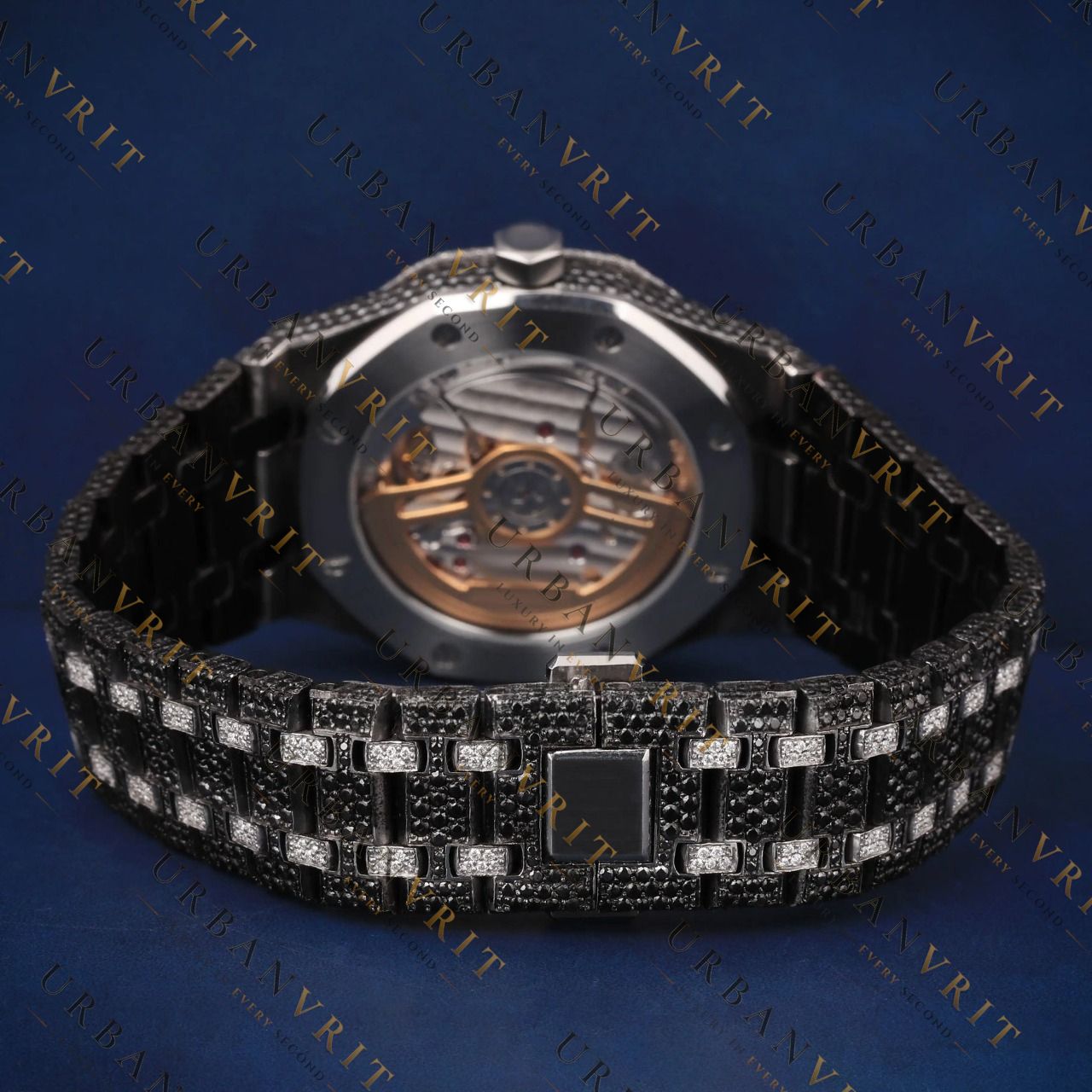 Black Royal Oak VVS1 D Color Moissanite Watch