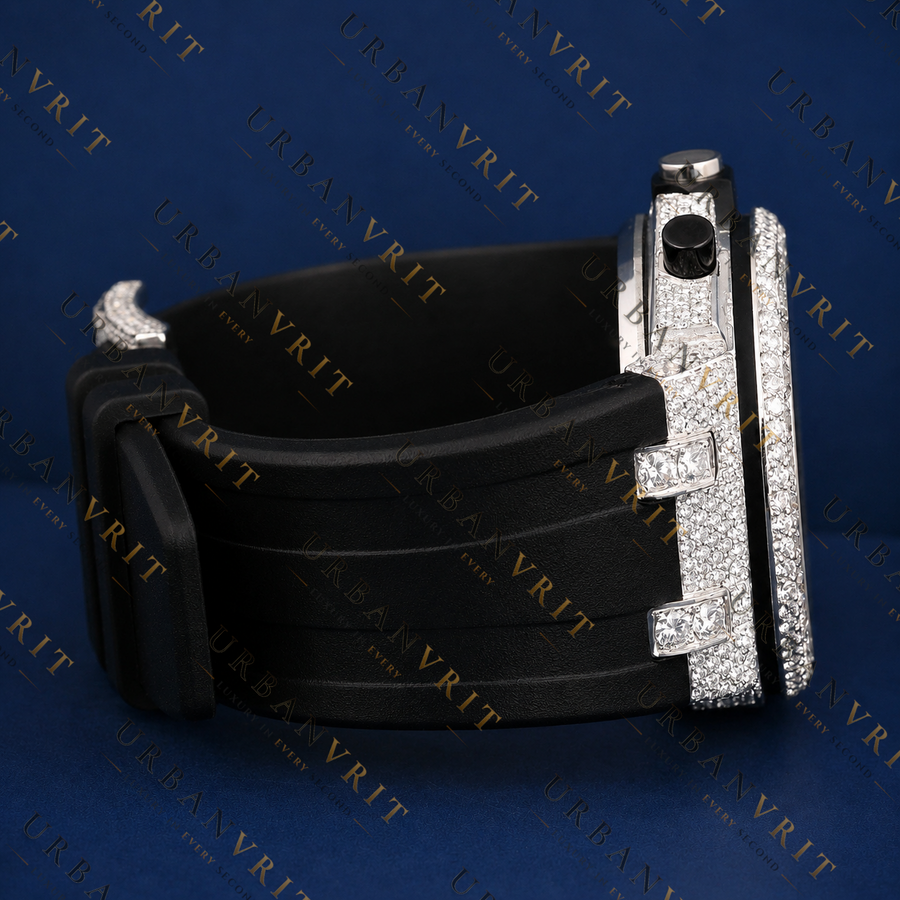 Fully Iced Out Chronograph VVS1 D Color Moissanite Watch