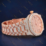 Rose Gold Royal VVS1 D Color Moissanite Watch