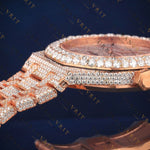 Rose Gold Royal VVS1 D Color Moissanite Watch