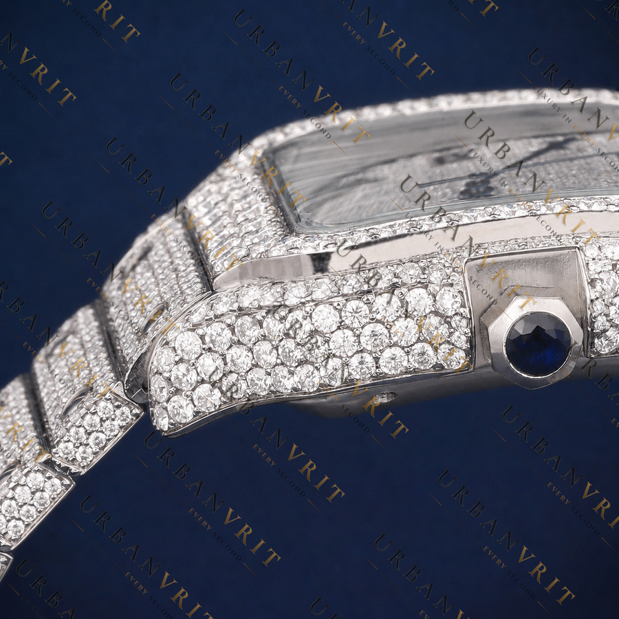 Square Diamond VVS1 D Color Moissanite Watch