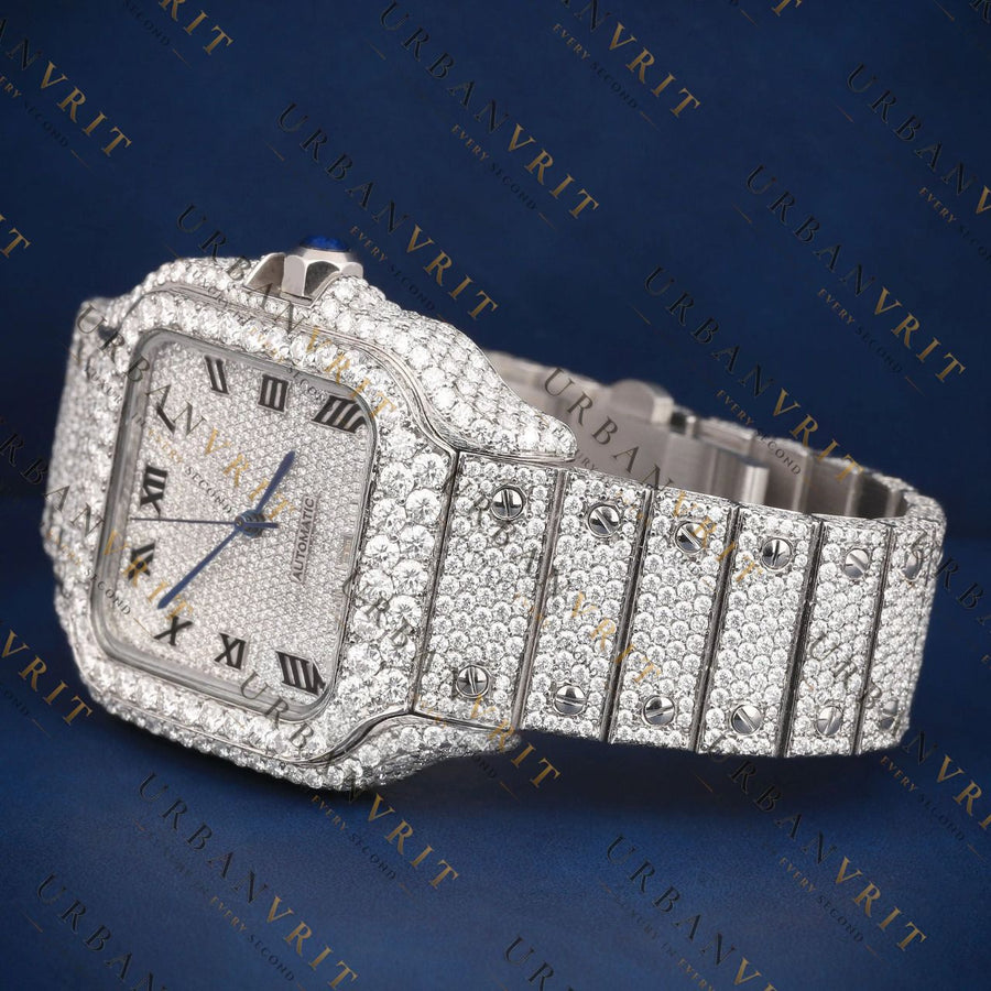 Square Diamond VVS1 D Color Moissanite Watch