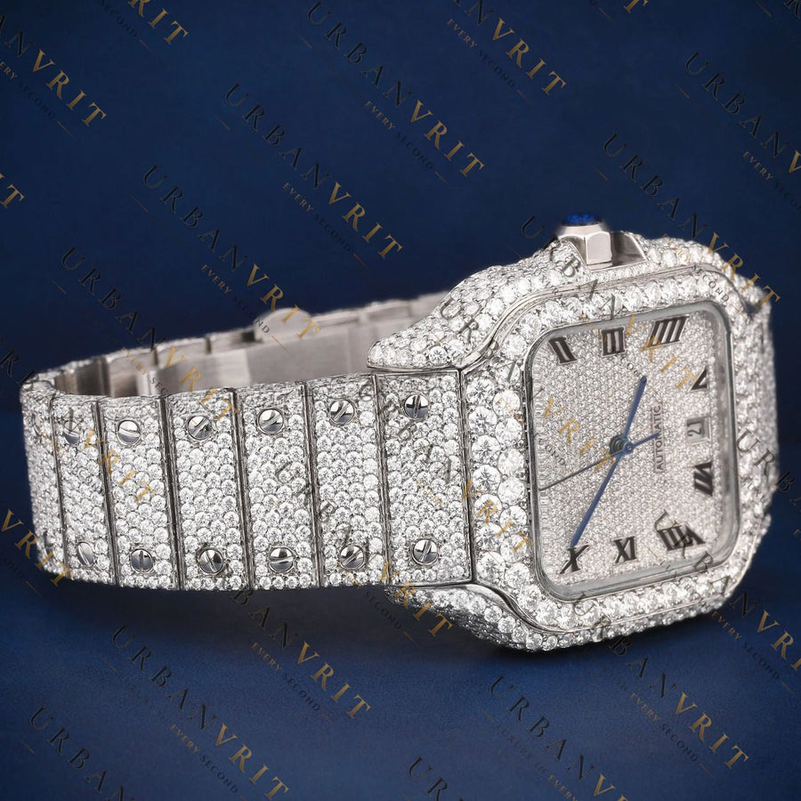 Square Diamond VVS1 D Color Moissanite Watch