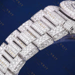 Silver VVS1 D Color Moissanite Watch