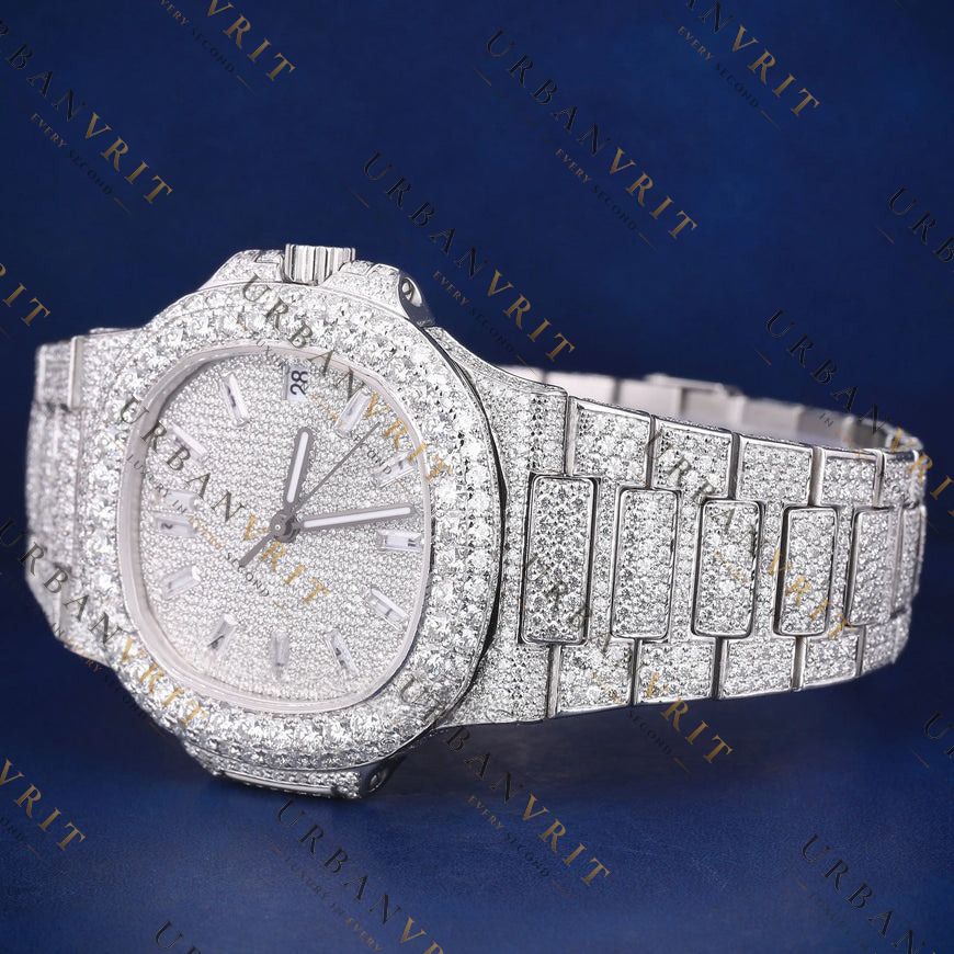 Silver VVS1 D Color Moissanite Watch