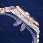 Rose Gold Dial VVS1 D Color Moissanite Watch