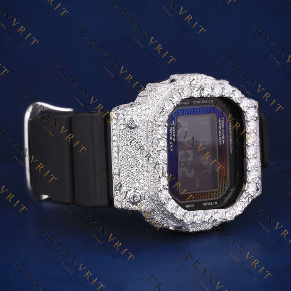 Iced Out Digital VVS1 D Color Moissanite Watch