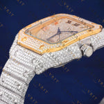 Two Tone Rainbow VVS1 D Color Moissanite Watch