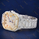 Two Tone Rainbow VVS1 D Color Moissanite Watch