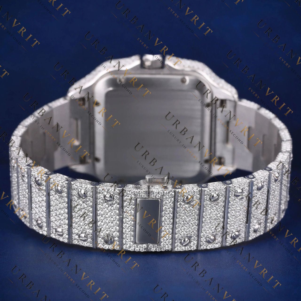 Two Tone Rainbow VVS1 D Color Moissanite Watch