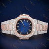 Luxury Blue Dial VVS1 D Color Moissanite Watch