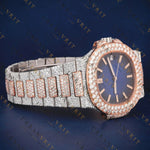 Luxury Blue Dial VVS1 D Color Moissanite Watch