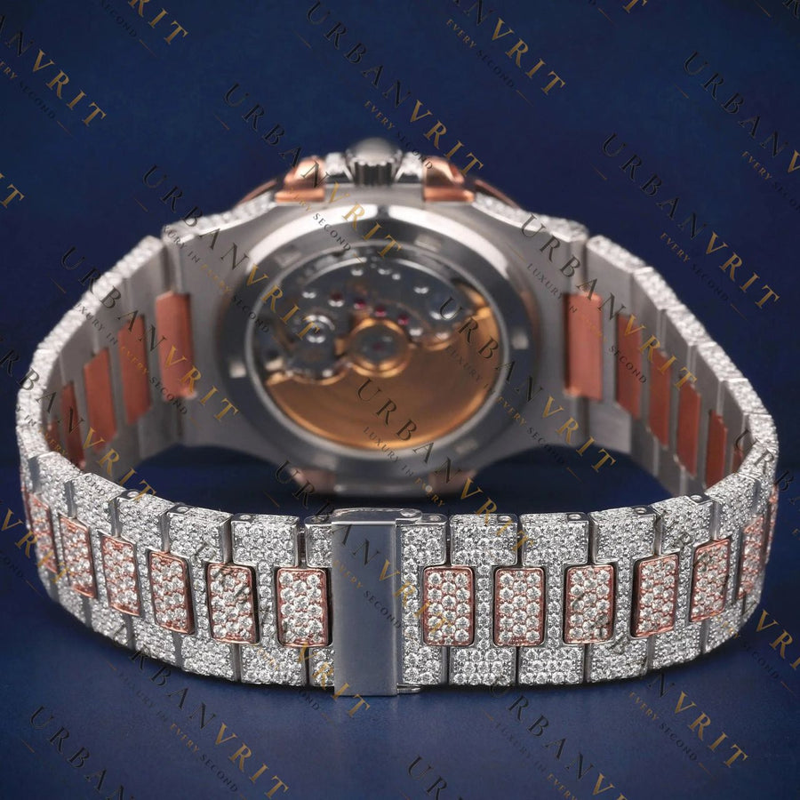 Luxury Blue Dial VVS1 D Color Moissanite Watch