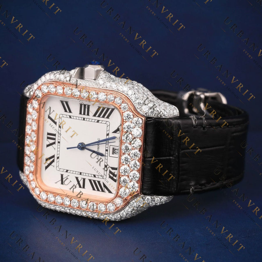 Luxury Santos VVS1 D Color Moissanite Watch