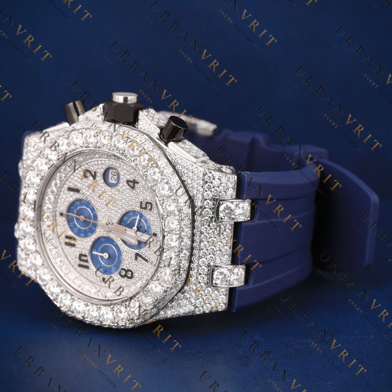 Luxury Chronograph VVS1 D Color Moissanite Watch