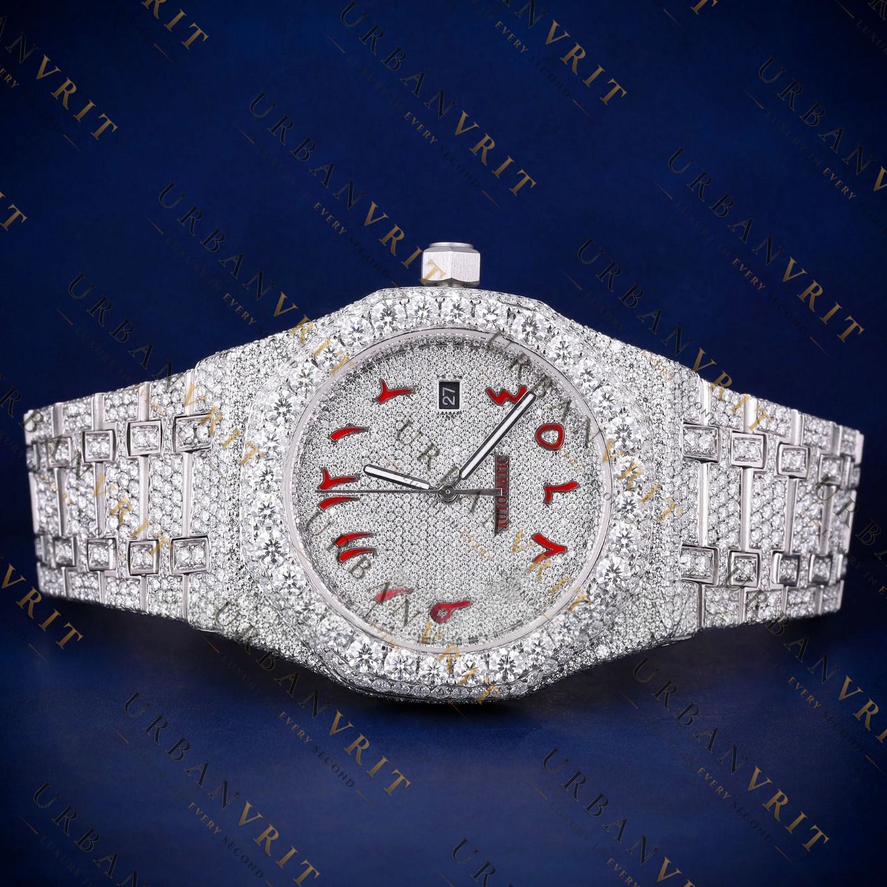 Arabic Dial VVS1 D Color Moissanite Watch
