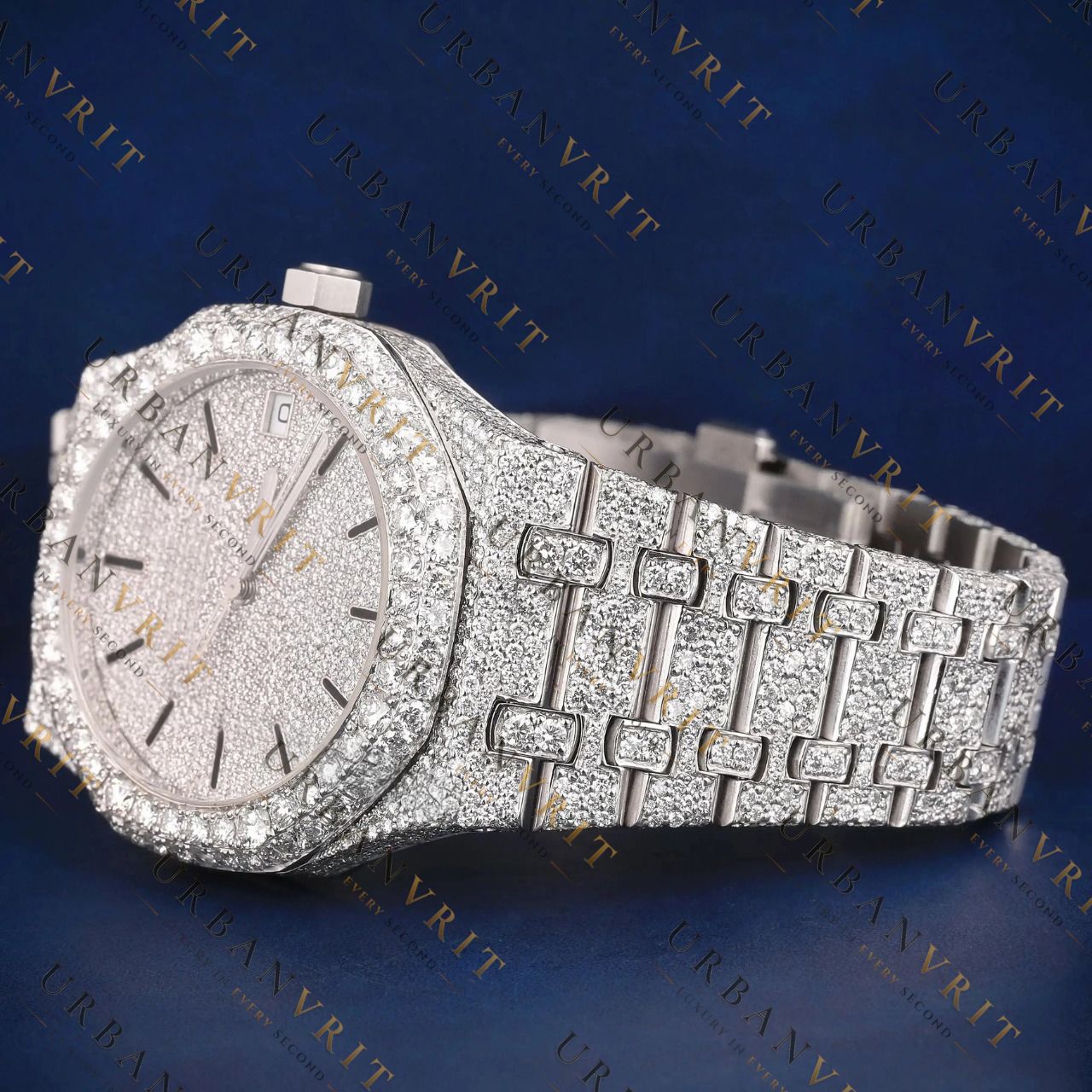 Luxury Nautilus VVS1 D Color Moissanite Watch