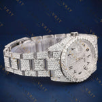 Arabic Dial Round VVS1 D Color Moissanite Watch