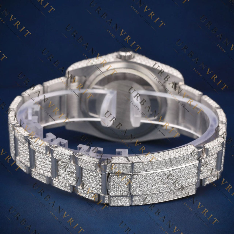 Arabic Dial Round VVS1 D Color Moissanite Watch