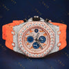 Orange Chronograph VVS1 D Color Moissanite Watch