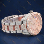 Two Tone Arabic VVS1 D Color  Moissanite Watch