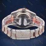 Two Tone Arabic VVS1 D Color  Moissanite Watch