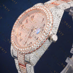 Two Tone Arabic VVS1 D Color  Moissanite Watch