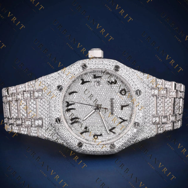 Arabic Bezel VVS1 D Color  Moissanite Watch