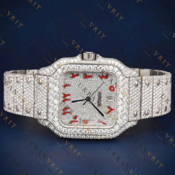 Iced Out Square VVS1 D Color Moissanite Watch