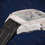 Square Roman Dial VVS1 D Color Moissanite Watch