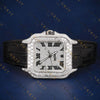 Square Roman Dial VVS1 D Color Moissanite Watch