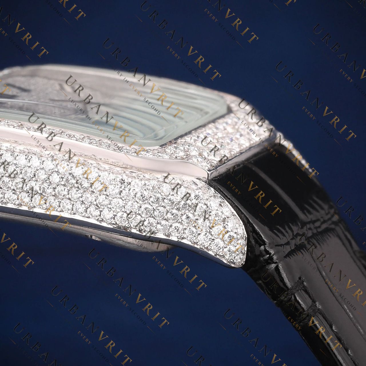 Square Roman Dial VVS1 D Color Moissanite Watch
