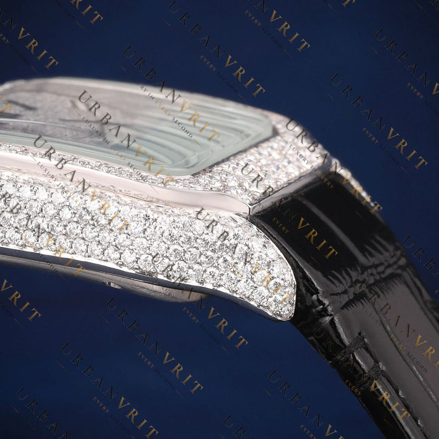 Square Roman Dial VVS1 D Color Moissanite Watch