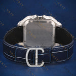 Blue Dial Square VVS1 D Color Moissanite Watch