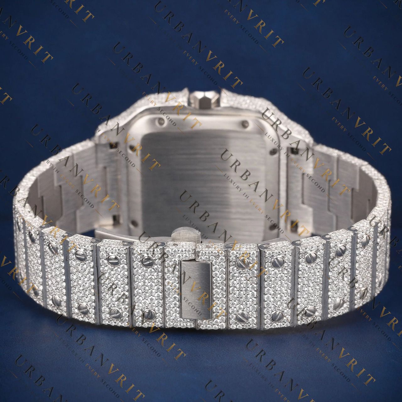 Arabic Dial Square VVS1 D Color Moissanite Watch