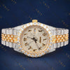 Two Tone Arabic Dial VVS1 D Color Moissanite Watch